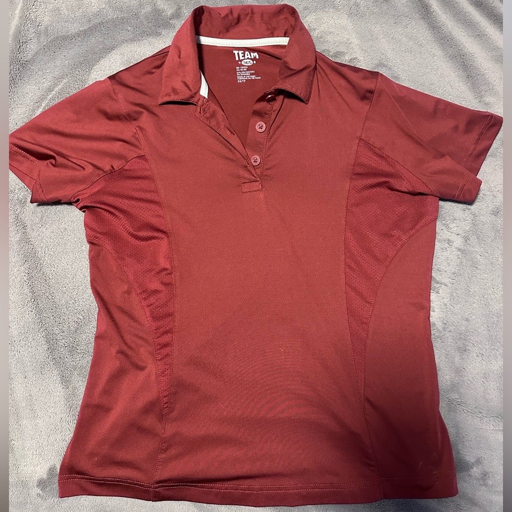 Women's Burgundy Button Down Shirt